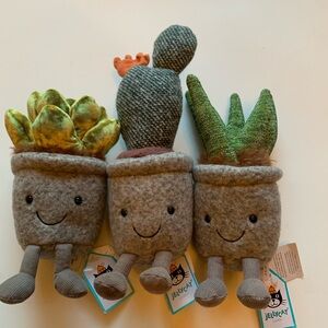 New! 🌵Silly Succulent Plush Plants 3pc Set 🌵